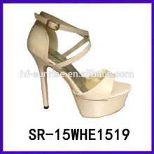 SR-15WHE1519 sandales de mariage en dentelle fantaisie femme filles dernières sandales à talons hauts sandales femme modèle neuf